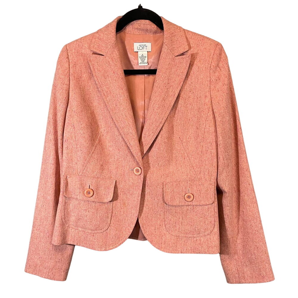 Ann Taylor Loft Pink Blazer Coat - Size 4